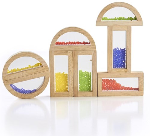 Guidecraft blocchi arcobaleno perline giocattolo - mattoncini colorati-2