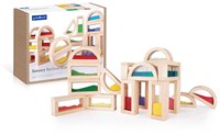 Guidecraft blocchi di legno set arcobaleno - giocattolo educativo