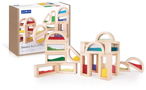 Guidecraft blocchi di legno set arcobaleno - giocattolo educativo