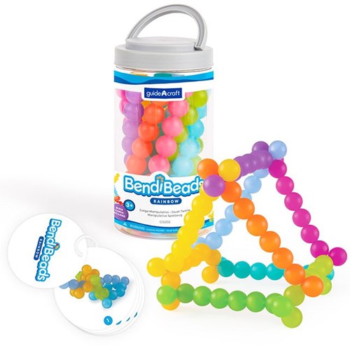 Guidecraft giocattolo BendiBeads arcobaleno - giocattolo educativo in cartone