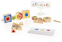Guidecraft giocattolo educativo infilare forme cartone multicolore-2