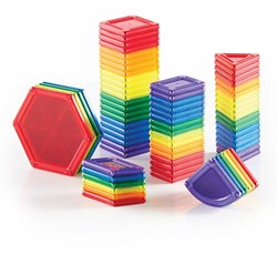 Guidecraft set di costruzione PowerClix Solids 70 pezzi - giocattolo educativo magnetico