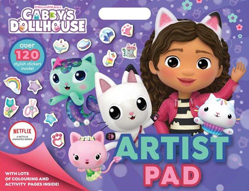 Totum Gabby's Dollhouse libro attività - Artist Pad album da colorare adesivi