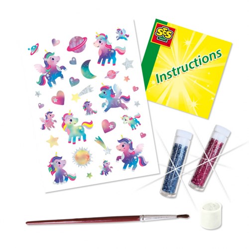 Ses tatuaggi unicorno - effetto metallico - glitter - bambini - fantasia-2
