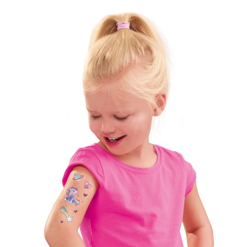Ses tatuaggi unicorno - effetto metallico - glitter - bambini - fantasia-3