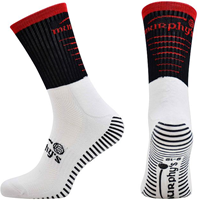 Murphy's calze sportive Pro Mid Grip nero-rosso adulti - antiscivolo