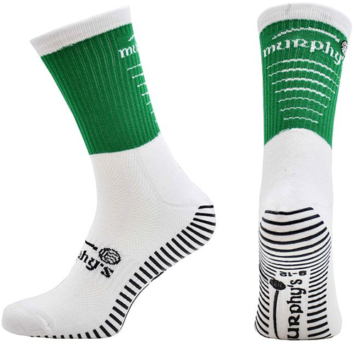 Murphy's calze sportive Pro Mid Grip adulto - verde/bianco - antiscivolo