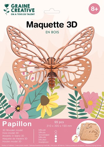 Graine Creative set modello 3D in legno farfalla - giocattolo creativo