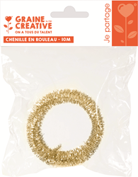 Graine Creative filo ciniglia materiale creativo oro 10 metri su rotolo