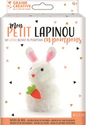 Graine Creative set creativo pompon coniglio - Kit DIY pompon per bambini