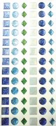 Graine Creative GC Epoxy Stickers 12 mm Blauw 78 stuks