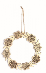 Graine Creative corona di fiori in legno decorazione fai da te 22x22 cm