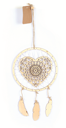 Graine Creative acchiappasogni in legno cuore decorazione 16x41 cm