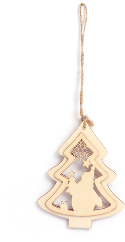 Graine Creative decorazione natalizia in legno albero Babbo Natale 3D