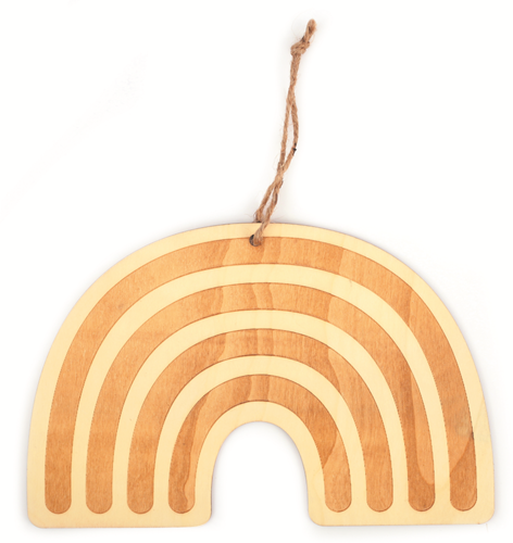 Graine Creative decorazione arcobaleno in legno 25x16 cm appendibile DIY