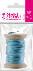 Graine Creative cordoncino cotone giocattolo rocchetto azzurro 5 metri creativo