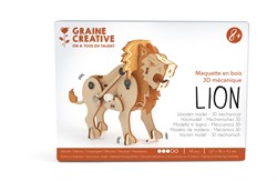 Graine Creative modello leone meccanico in legno set costruzione 3D giocattolo