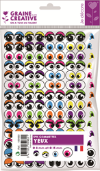 Graine Creative adesivi occhi per lavoretti 594 pezzi multicolore