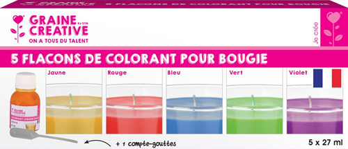 Graine Creative colorante per candele liquido 5x27 ml per candele fai da te