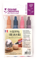 Graine Creative set di pastelli a cera liquida per candele - kit creativo 4 pezzi