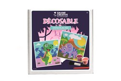 Graine Creative set pittura con sabbia dinosauro 30x30 cm giocattolo creativo