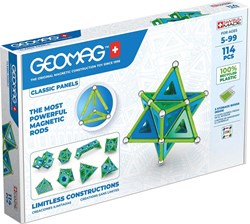 Geomag set di costruzione Classic Panels Green Line 114 pezzi giocattolo magnetico