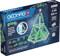 Geomag Glow set costruzioni riciclato - 60 pezzi giocattolo magnetico