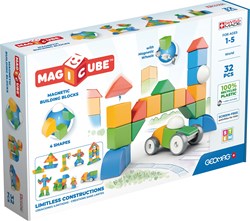 Geomag giocattolo magnetico da costruzione Magicube 4 Forme Recycled World 32 pezzi