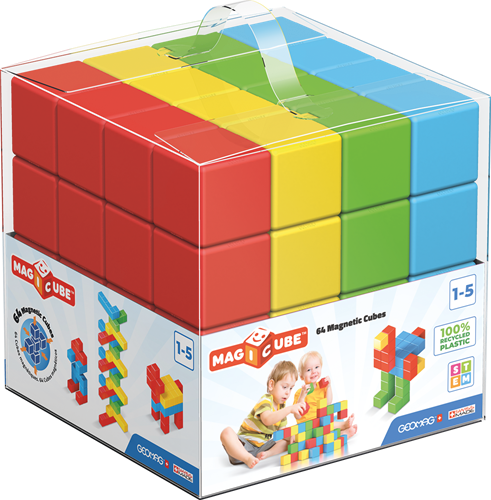 Geomag giocattolo da costruzione magnetico Magicube Green Line 64 pezzi