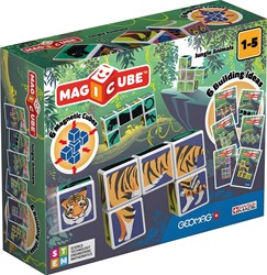 Geomag Geomag Magicube Printed Jungle + Cards 6 pcs