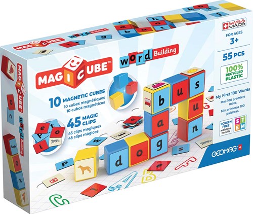 Geomag Geomag Magicube Word Building EU Recycled Clips 55 pz