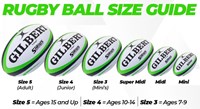 Gilbert pallone rugby allenamento G-TR4000 nero misura 4 - pallone da allenamento-2