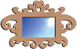 Gomille Specchio barocco MDF - Giocattolo creativo 58 cm decorazione
