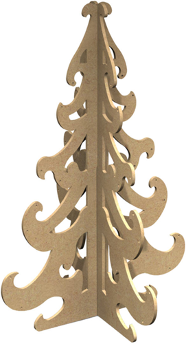 Gomille Albero di Natale 3D in MDF 60 cm decorazione creativa bambini