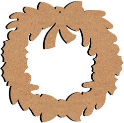 Gomille figura corona di Natale in MDF - decorazione creativa 38 cm