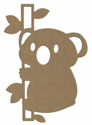 Gomille figura koala in MDF - decorazione creativa per bambini e adulti
