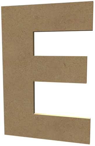 Gomille lettera in legno E 20 cm decorazione MDF fai da te
