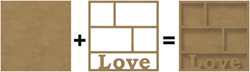 Gomille cornice MDF Love 30x30 cm cornice decorativa