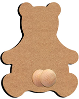 Gomille appendiabiti orso MDF - decorazione creativa cameretta