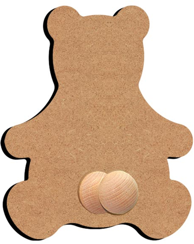 Gomille appendiabiti orso MDF - decorazione creativa cameretta