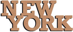 Gomille decorazione MDF New York 28 cm - parola creativa