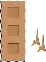 Gomille cornice foto MDF trio 49x20 cm decorazione creativa
