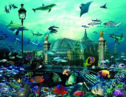 Nathan puzzle Aquarium - puzzle d'arte 2000 pezzi adulti bambini