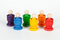 Grapat giocattolo in legno Nins, ciotole e monete - gioco educativo-2