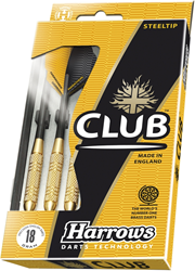 Harrows Club Brass freccette punta in acciaio - 28g - ottone nero