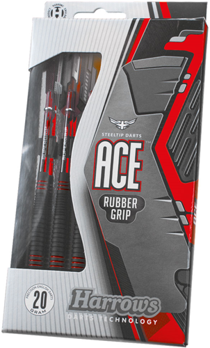 Harrows Ace Dardi in ottone con grip in gomma - freccette steeltip 22g