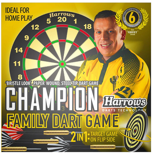 Harrows bersaglio freccette Chizzy Champion Family Game - con 6 freccette