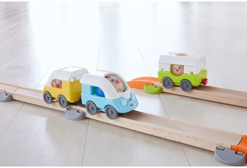 HABA Kullerbü Knikkerbaan Sneltrein - 5-delig