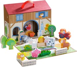 Haba Playworld Fattoria set di gioco in legno animali della fattoria