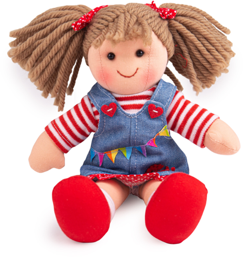 BigJigs bambola Hattie - bambola di stoffa 25cm per bambini-2